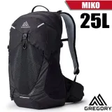 【GREGORY】MIKO 25L 多功能健行登山背包.透氣背網背包.適自助旅行/145276-9974 光學黑