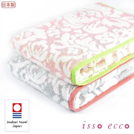 【Croissant 科羅沙】日本ISSO ECCO今治無撚白蝶花浴巾 70*140cm