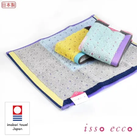 【Croissant 科羅沙】日本ISSO ECCO今治幾何滿天星方巾 33*35cm