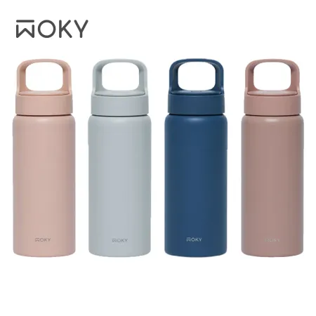 【WOKY 沃廚】輕芯鈦瓷易潔層提手運動保溫瓶600ml