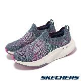 Skechers 休閒鞋 Go Walk Max Walker-Sally 女鞋 灰 紫 網布 支撐 緩衝 健走鞋 125052CCPR