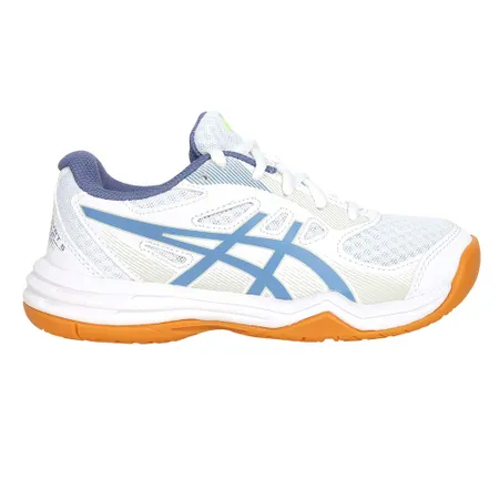 ASICS UPCOURT 5 GS 男女中童排羽球鞋-排球 羽球 白墨藍