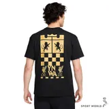 Nike 短袖上衣 男裝 純棉 LeBron 黑金 FQ4907-010