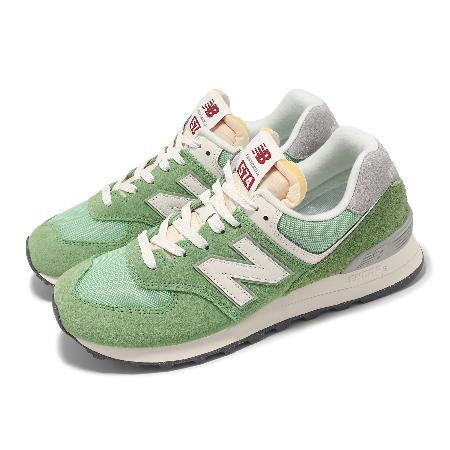 New Balance 休閒鞋 574 男鞋 女鞋 蔥綠 海鹽 麂皮 網布 經典 情侶鞋 NB U574RCC-D