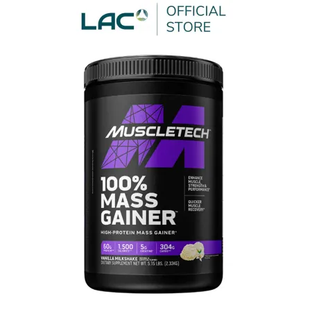 【LAC利維喜】Muscletech 麥斯征重飲品5.15磅-香草奶昔口味(濃縮+分離+水解/專利ModCarb/肌酸)