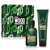 DSQUARED2 GREEN WOOD 心動綠男性淡香水禮盒(淡香水100ml+沐浴精150ml)