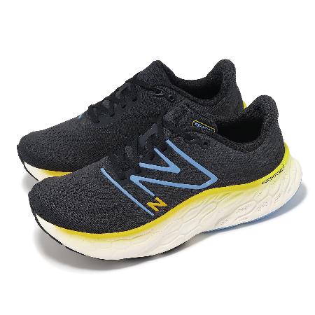 New Balance 慢跑鞋 Fresh Foam X More V4 2E 男鞋 寬楦 黑 黃 緩衝 運動鞋 NB MMORCD4-2E