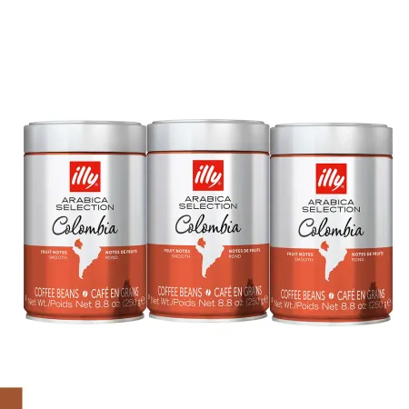 illy 哥倫比亞風味 咖啡豆 (250g/罐) 3入組