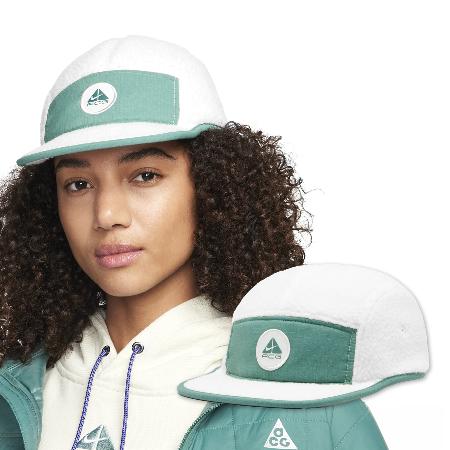 Nike 棒球帽 Fly ACG Cap 白 綠 保暖 毛絨 可調帽圍 老帽 帽子 FN4411-133