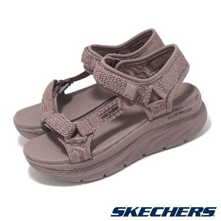 Skechers 涼鞋 D Lux Walker-Pretty Field 女鞋 紫 緩衝 厚底 涼拖鞋 休閒鞋 119822MVE