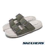 Skechers 拖鞋 Hyper Slide-Vida 女鞋 綠 白 高回彈 緩衝 輪胎大底 涼拖鞋 140466OLV