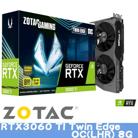 ZOTAC索泰 RTX3060Ti Twin Edge OC (LHR) 8G 顯示卡