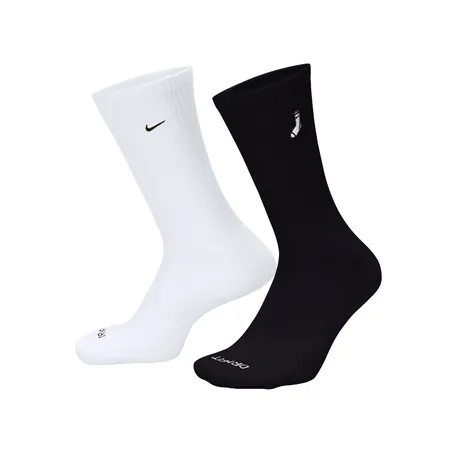 NIKE 男女中筒長襪(兩雙入)(Dri-FIT 襪子 訓練 慢跑「FB5709-901」