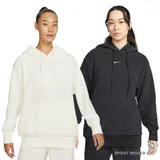 Nike 長袖上衣 女裝 連帽 搖粒絨 米白/黑 DQ6841-133/DQ6841-010