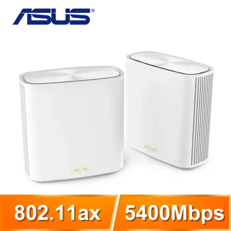 ASUS 華碩 ZenWiFi XD6S 雙入組 AX5400 Mesh 雙頻 WiFi 6 無線路由器(分享器)《白》