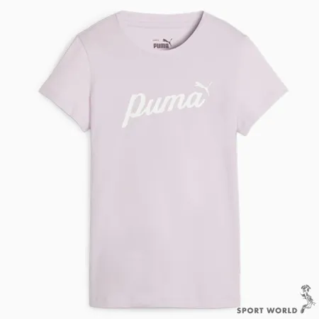 Puma 短袖上衣 女裝 手繪 純棉 紫 67931560