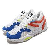 Puma 籃球鞋 TRC Blaze Court 男鞋 白 藍 橘紅 低筒 支撐 運動鞋 37658201