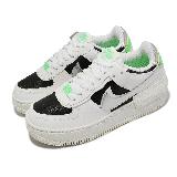 Nike 休閒鞋 Wmns Air Force 1 Shadow 女鞋 白 銀 綠 AF1 解構 DN8006-100