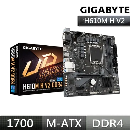 技嘉 H610M H V2 DDR4【M-ATX】1700主機板