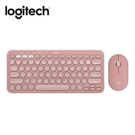 【Logitech 羅技】Pebble 2 Combo 無線藍牙鍵盤滑鼠組 玫瑰粉