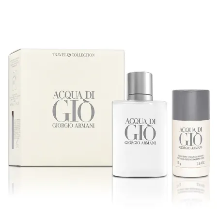 盒損-GIORGIO ARMANI 亞曼尼 寄情水男性淡香水100ML禮盒(淡香水100ML+體香膏75g)