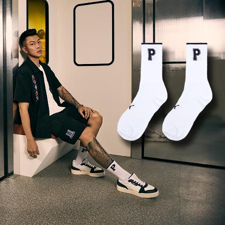 Puma 長襪 Fashion Crew Socks 白 深藍 中筒襪 休閒襪 E.SO瘦子款 襪子 BB146801