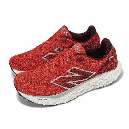 New Balance 慢跑鞋 Fresh Foam X 880 V14 2E 男鞋 寬楦 紅 米白 緩衝 運動鞋 NB M880R14-2E