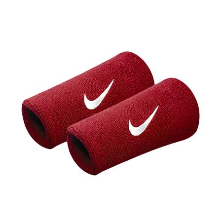 Nike 護腕 Swoosh Doublewide Wristbands 紅 白 棉質 吸汗 運動 訓練 護具 NNN0560-1OS