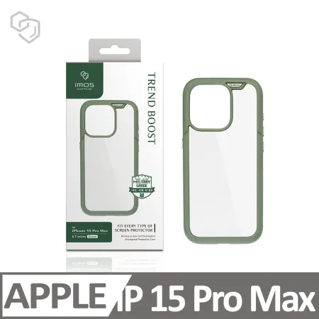 imos case iPhone 15 Pro Max 美國軍規認證雙料防震保護殼 彩框