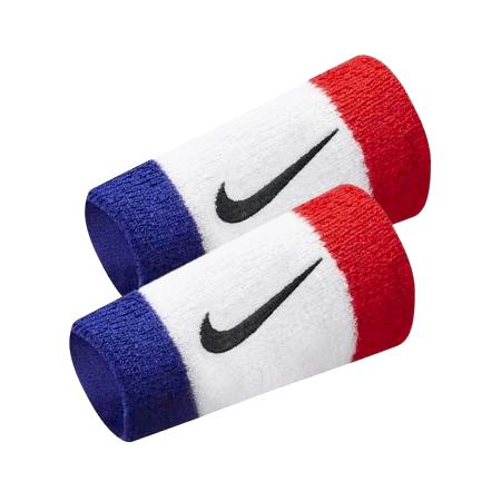 Nike 護腕 Swoosh Doublewide Wristbands 紅 藍 棉質 吸汗 運動 護具 N000158662-0OS