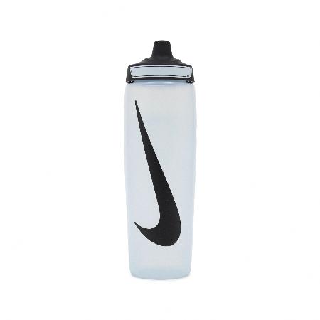 Nike 水壺 Refuel Water Bottle 24 oz 黑 白 可擠壓 單車 運動水壺 N100766612-524