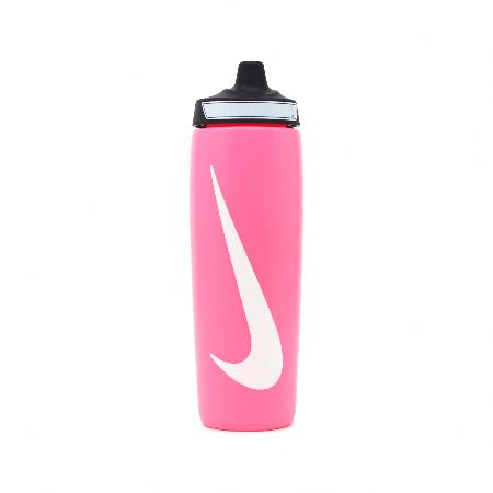 Nike 水壺 Refuel Water Bottle 24 oz 粉 白 可擠壓 單車 運動水壺 N100766663-424