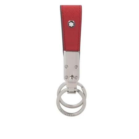 【MONT BLANC】Sartorial 匠心系列防刮牛皮圓環鑰匙扣(紅色)