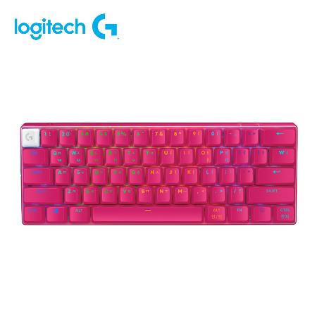 【Logitech 羅技】G Pro X 觸感軸職業機械式60電競鍵盤｜桃色