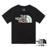 【The North Face】童 純棉多彩品牌LOGO短袖T恤/純棉材質.圓領設計/休閒衫/88ME-JK3 黑色