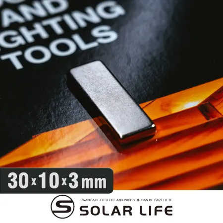 Solar Life 索樂生活 釹鐵硼強力磁鐵方形30*10*3mm/10入.稀土磁鐵 強力磁鐵 吸鐵石 強力磁鋼 強磁