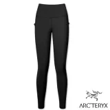 【ARCTERYX 始祖鳥】女 Essent 彈性耐磨透氣高腰內搭長褲(襠長26吋).緊身褲/X000008576 黑