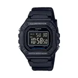 CASIO 卡西歐 數位電子錶 鬧鈴碼錶 防水50米 LED照明 W-218H (W-218H-1B)