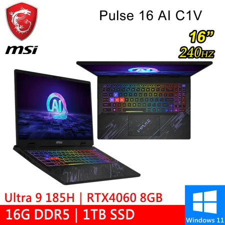 msi微星 Pulse 16 AI C1VFKG-015TW 16吋 黑(16G D5/1TB)