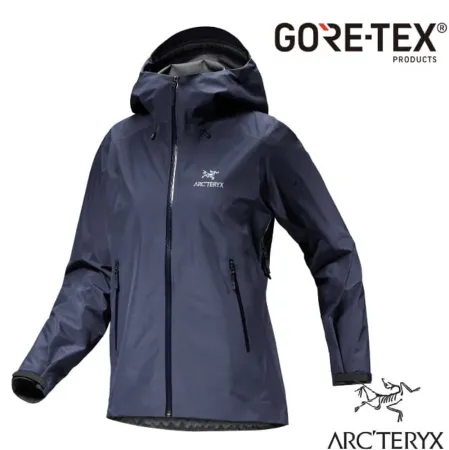 【ARCTERYX 始祖鳥】女 Beta LT G-Tex 防水透氣連帽外套(僅350g) X000007239 黑寶石