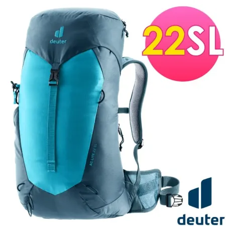 【Deuter】AC LITE 網架直立式透氣背包22SL/日用休閒運動背包.旅遊背包.戶外健行/3420724 藍