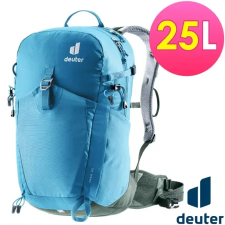 【Deuter】TRAIL 輕量拔熱透氣背包25L/日用休閒運動背包.旅遊背包.戶外健行.單車旅行/ 3440524 藍