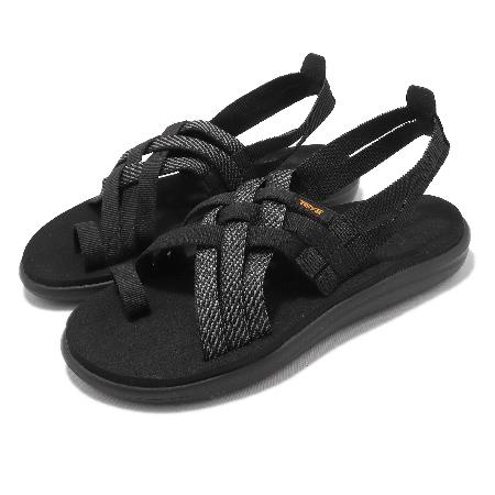 Teva 涼拖鞋 VOYA Strappy 女鞋 黑 灰 專利織帶 休閒 戶外 涼鞋 1099271HBK US7=24CM