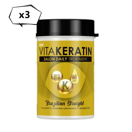 【VITA KERATIN】沙龍護髮霜-巴西堅果油(650ml)*3