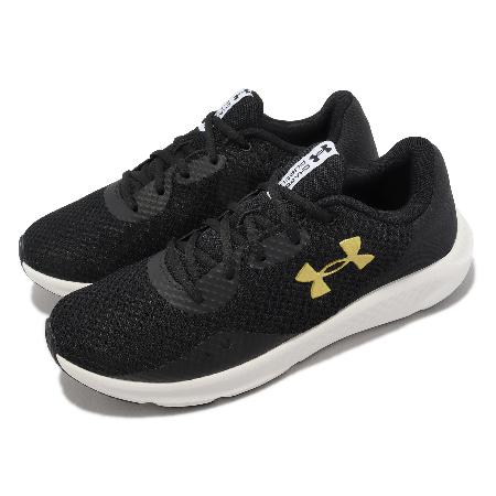 Under Armour 慢跑鞋 Charged Pursuit 3 男鞋 黑 金 緩震 運動鞋 UA 3024878005