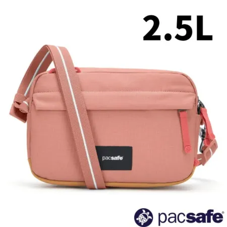 【Pacsafe】 防盜斜背包2.5L.側背包.單肩包.RFID護照包.隨身包/35105340 玫瑰粉