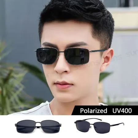 【SUNS】男士偏光墨鏡 方型駕駛太陽眼鏡 抗UV400