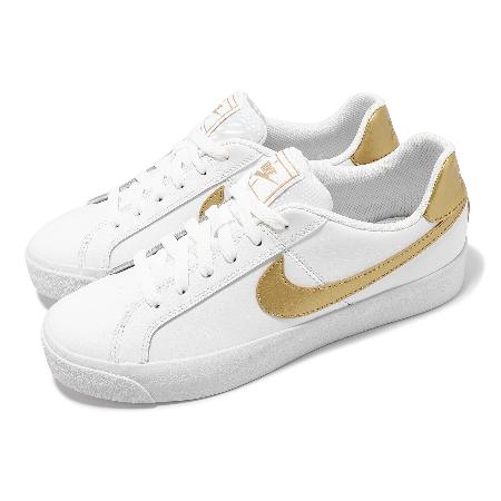 Nike 休閒鞋 Wmns Court Royale AC 女鞋 白 金 小白鞋 百搭 復古 AO2810-109