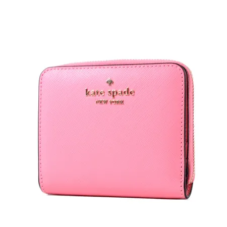 KATE SPADE 
防刮十字紋零錢袋釦式短夾