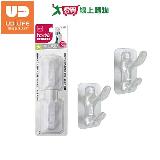 UdiLife優的生活大師 hold掛透明上下掛勾 大2入 防水 防潮 無痕 不殘【愛買】